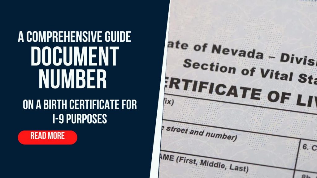 Locating the Document Number on a Birth Certificate for I-9 Purposes